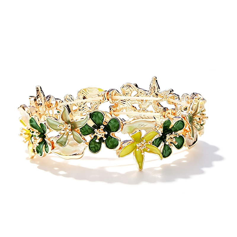 BRACCIALE ELASTICO FIORI SMALTATI - SW2588C460