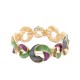 BRACCIALE ELASTICO A CERCHI INTRECCIATI SMALTATI - SW2588C466