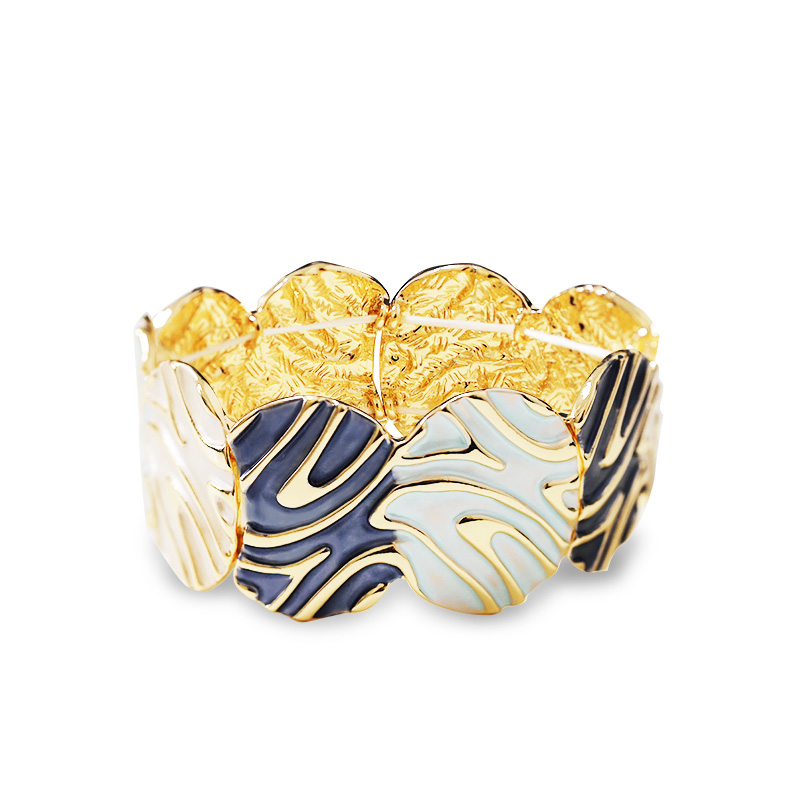 BRACCIALE ELASTICO SMALTATO CON MOTIVO ASTRATTO - SW2588C469