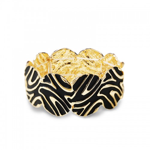 BRACCIALE ELASTICO SMALTATO CON MOTIVO ASTRATTO - SW2588C469