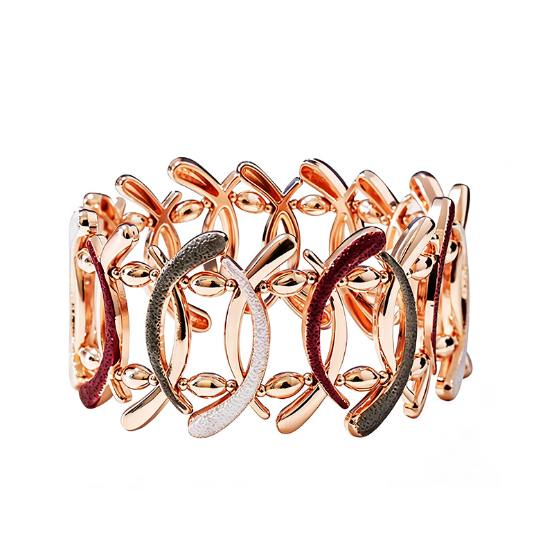 BRACCIALE ELASTICO A LINEE INCROCIATE SMALTATE - SW2588C474