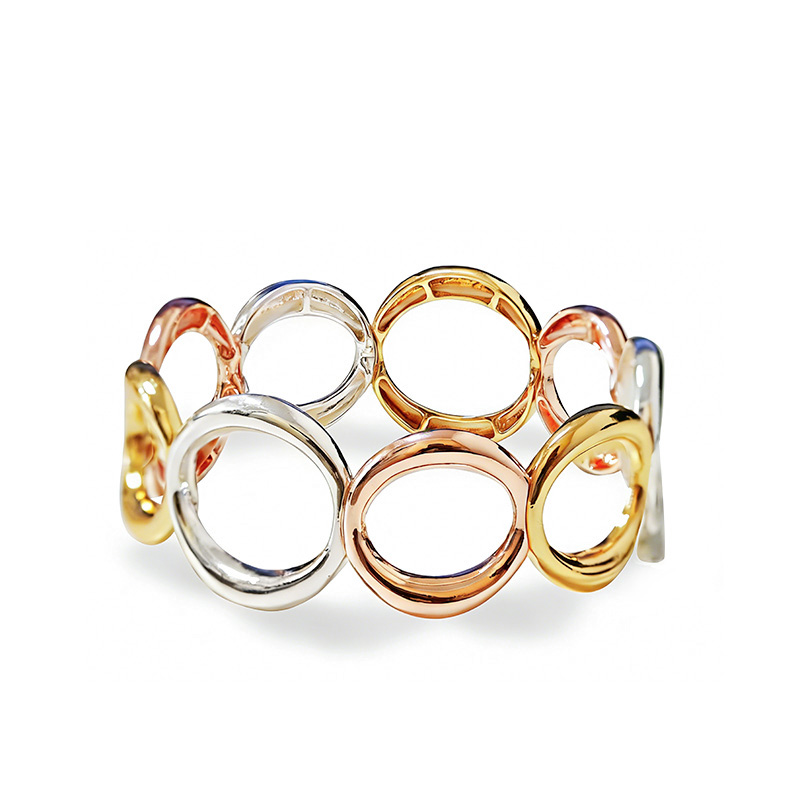 BRACCIALE ELASTICO A CERCHI TRICOLOR - SW2596C503