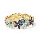 BRACCIALE ELASTICO FIORI E FARFALLE SMALTATI - SW2688C773