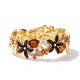 BRACCIALE ELASTICO FIORI E FARFALLE SMALTATI - SW2688C773