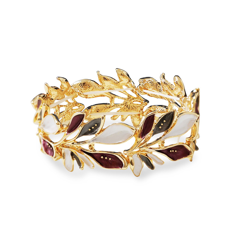 BRACCIALE ELASTICO FOGLIE SMALTATE - SW2688C777