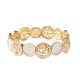 BRACCIALE ELASTICO CON ALBERI DELLA VITA E DISCHI SMALTATI - SW2688C778