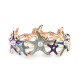 BRACCIALE ELASTICO CON STELLE MARINE SMALTATE E PERLE - SW2688C779