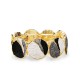BRACCIALE ELASTICO CON DISCHI SMALTATI EFFETTO MARTELLATO - SW2688C805