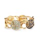 BRACCIALE ELASTICO CON DISCHI SMALTATI E LINEE CAOTICHE - SW2688C820