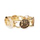 BRACCIALE ELASTICO CON DISCHI SMALTATI E LINEE CAOTICHE - SW2688C820