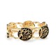 BRACCIALE ELASTICO CON DISCHI SMALTATI E LINEE CAOTICHE - SW2688C820
