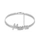 BRACCIALE CATENA CUBANA PIATTA CON SCRITTA 'MAMA' IN ZIRCONI - YC2464B979