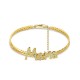 BRACCIALE CATENA CUBANA PIATTA CON SCRITTA 'MAMA' IN ZIRCONI - YC2464B979