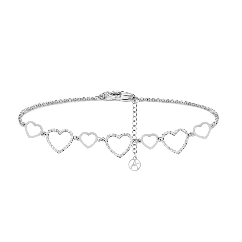 BRACCIALE CON CUORI IN STRASS - YC25100B331 BRACCIALE CON CUORI IN STRASS - YC25100B331