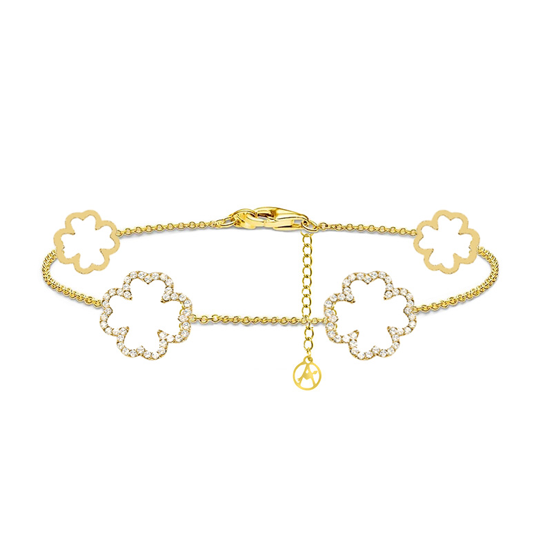 BRACCIALE 4 QUADRIFOGLI IN STRASS - YC25108B386 BRACCIALE 4 QUADRIFOGLI IN STRASS - YC25108B386