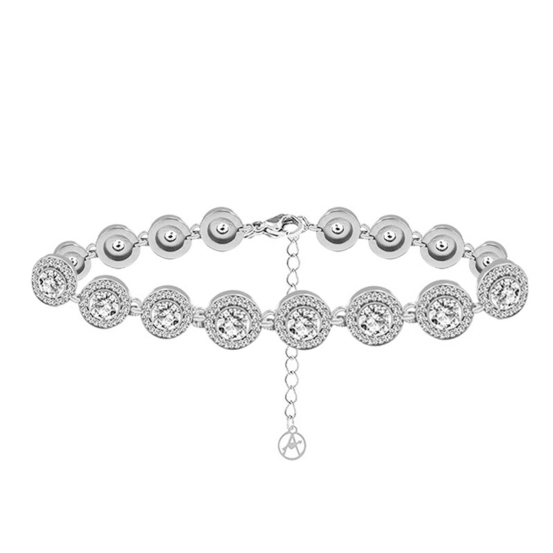 BRACCIALE CON ZIRCONI ROTONDI COLORATI - YC25176C339