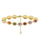 BRACCIALE CON ZIRCONI OVALI COLORATI - YC25176C341