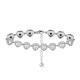 BRACCIALE A CUORI CON ZIRCONI COLORATI - YC25176C345