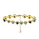 BRACCIALE A CUORI CON ZIRCONI COLORATI - YC25176C345