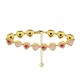 BRACCIALE A CUORI CON ZIRCONI COLORATI - YC25176C345