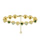 BRACCIALE A CUORI CON ZIRCONI COLORATI - YC25176C345