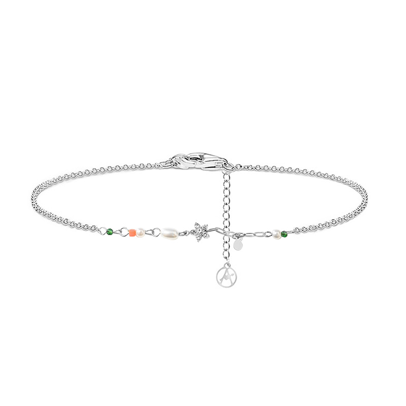 BRACCIALE FIORE IN STRASS CON PERLE - YC2552B134