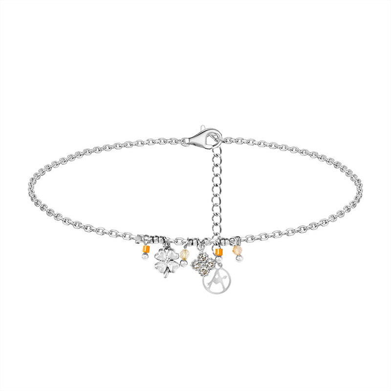BRACCIALE QUADRIFOGLIO IN ZIRCONE CON CRISTALLO - YC2556B129 BRACCIALE QUADRIFOGLIO IN ZIRCONE CON CRISTALLO - YC2556B129