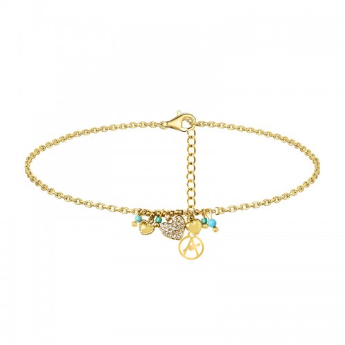 BRACCIALE CUORE IN ZIRCONE CON CRISTALLO - YC2556B131