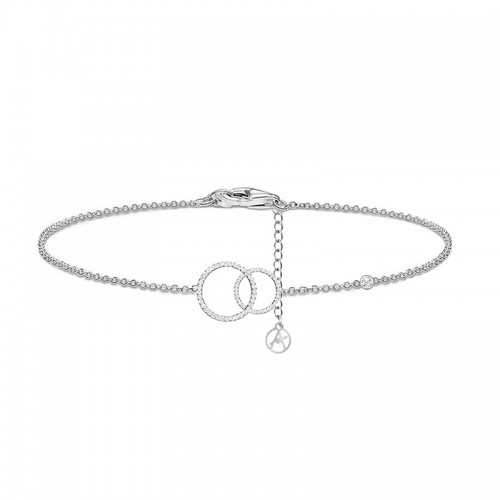 BRACCIALE CON PUNTO LUCE E DOPPIO CERCHIO IN STRASS - YC2560B203