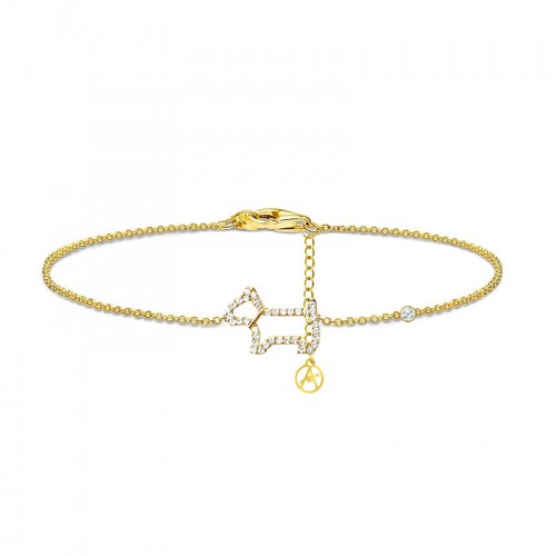 BRACCIALE CON PUNTO LUCE E CANE IN STRASS - YC2560B207