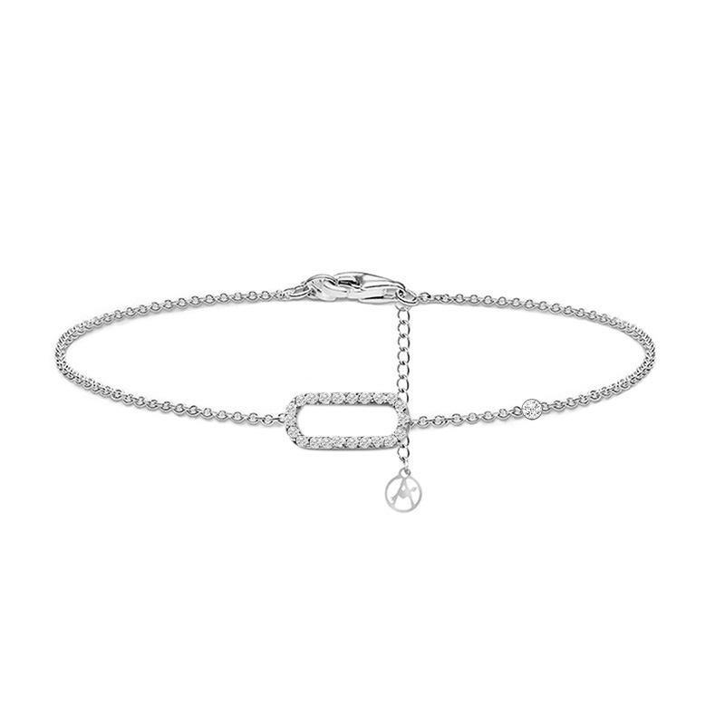 BRACCIALE CON PUNTO LUCE E GRAFFETTA IN STRASS - YC2560B215 BRACCIALE CON PUNTO LUCE E GRAFFETTA IN STRASS - YC2560B215
