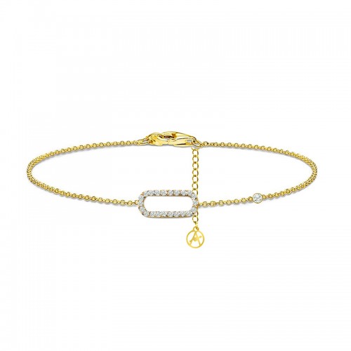 BRACCIALE CON PUNTO LUCE E GRAFFETTA IN STRASS - YC2560B215
