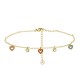BRACCIALE CON CUORI PENDENTI IN ZIRCONE - YC25624B255