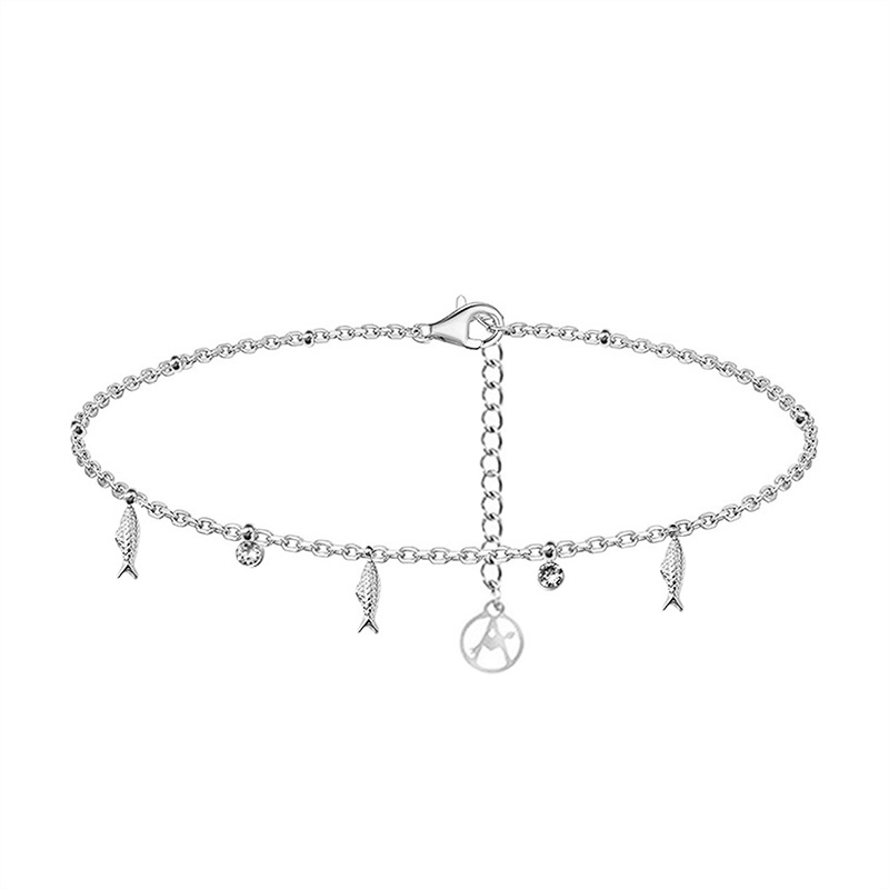BRACCIALE CON PENDENTI PESCI E STRASS - YC25624B351
