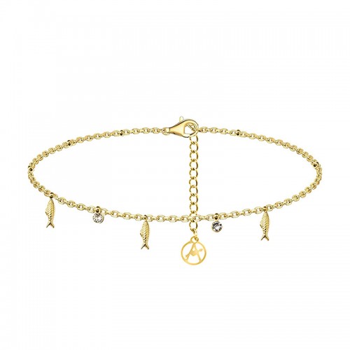 BRACCIALE CON PENDENTI PESCI E STRASS - YC25624B351