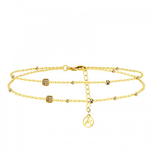 BRACCIALE A DOPPIO FILO CON STRASS - YC2576B314/316/325