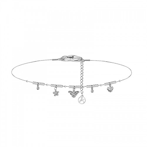 BEE BRACELET WITH SMALL SPHERES AND CHARMS - YC2588B136