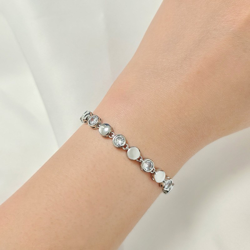 BRACCIALE PUNTI LUCE CON ZIRCONE ALTERNATO - YC2588B274
