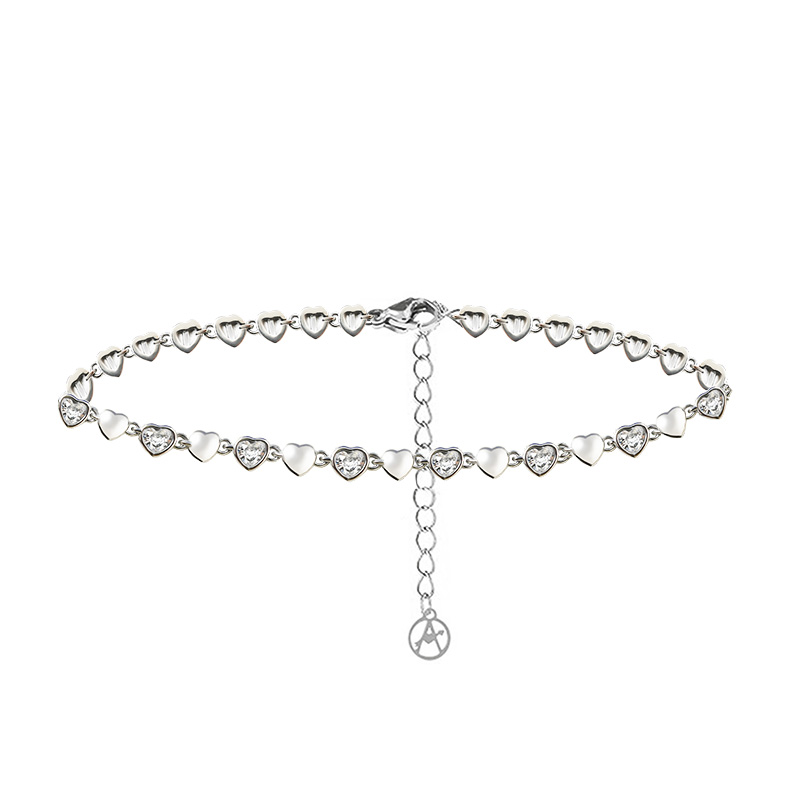 BRACCIALE CUORI CON ZIRCONE ALTERNATO - YC2588B276