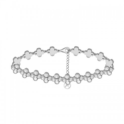 BRACCIALE QUADRIFOGLI CON ZIRCONE - YC2588B280