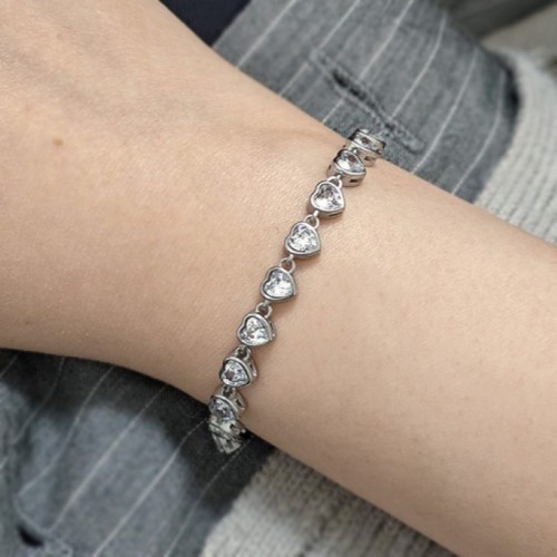 BRACCIALE CUORI CON ZIRCONE - YC2588B282