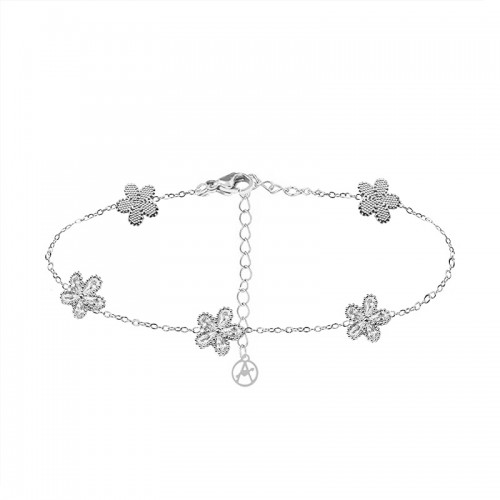 BRACCIALE 5 FIORI IN ZIRCONE - YC2588B288