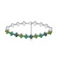 BRACCIALE A QUADRIFOGLI CON STRASS COLORATI - YC2588C232