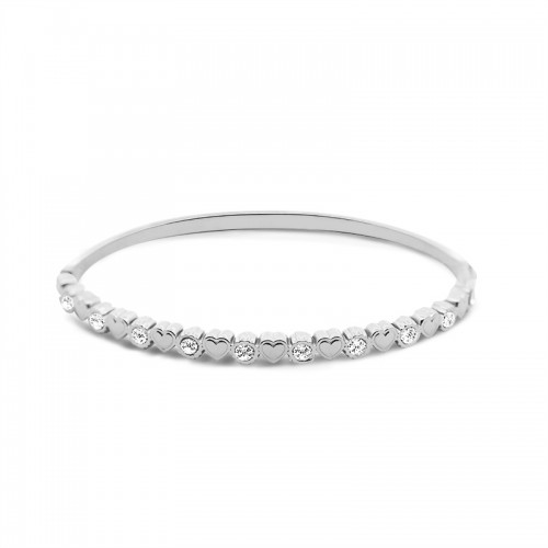 BRACCIALE RIGIDO PUNTI LUCE E CUORI ALTERNATI - YC2596B294