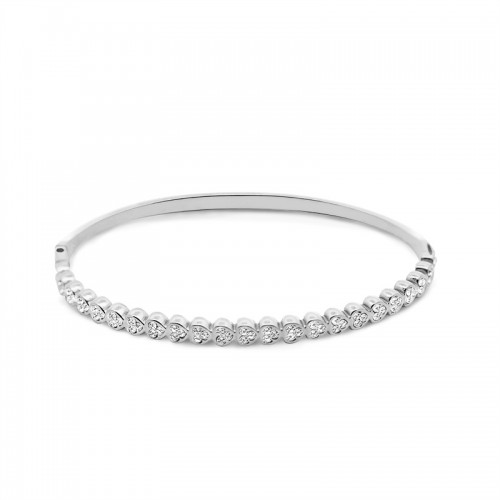 BRACCIALE RIGIDO CUORE CON STRASS - YC2596B295