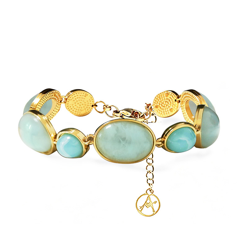 BRACCIALE A MAGLIE OVALI IN RESINA COLORATA - YC26116C912