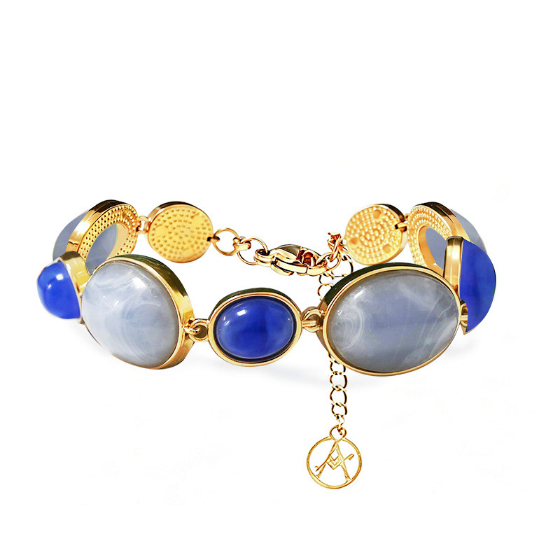 BRACCIALE A MAGLIE OVALI IN RESINA COLORATA - YC26116C912