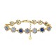 BRACCIALE A FIORI CON ZIRCONI COLORATI - YC26128C882