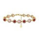 BRACCIALE A FIORI CON ZIRCONI COLORATI - YC26128C882