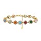 BRACCIALE A FIORI CON ZIRCONI COLORATI - YC26128C882